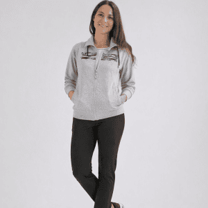 Damen Trainingsjacke Aus Baumwollmischung