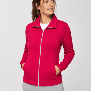 Damen Sportliche Jersey Trainingsjacke