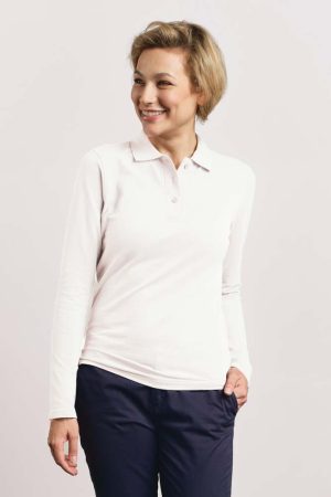Women’s Heavy Polo Long Sleeve