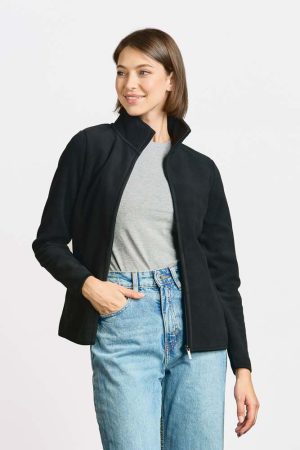 Damen Fleecejacke mit Reißverschluss