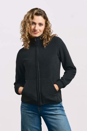Damen Doppel Fleece Jacke