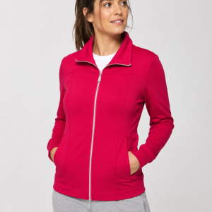 Damen Sportliche Jersey Trainingsjacke