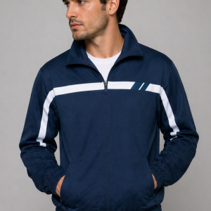 Herren Jersey Trainingsjacke Aus Reiner Baumwolle