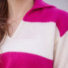 Raspberry/White
